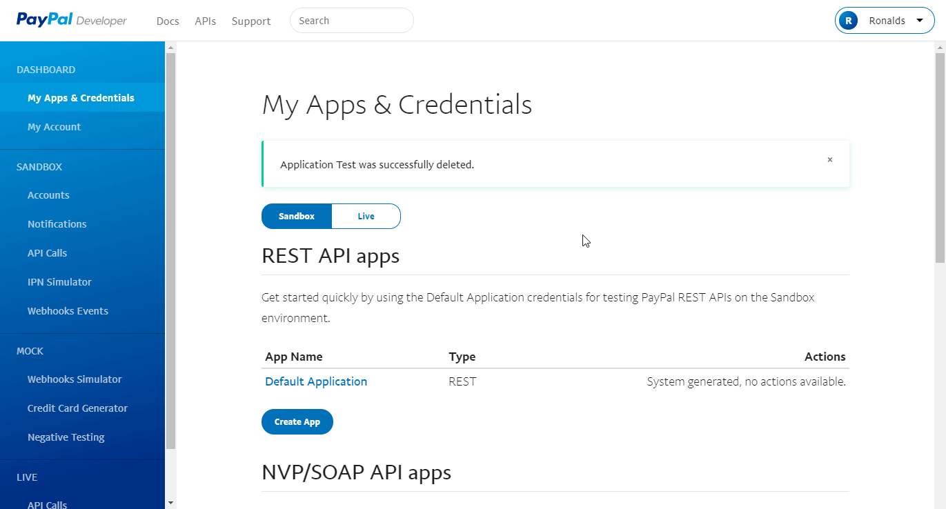 Getting PayPal credentials
